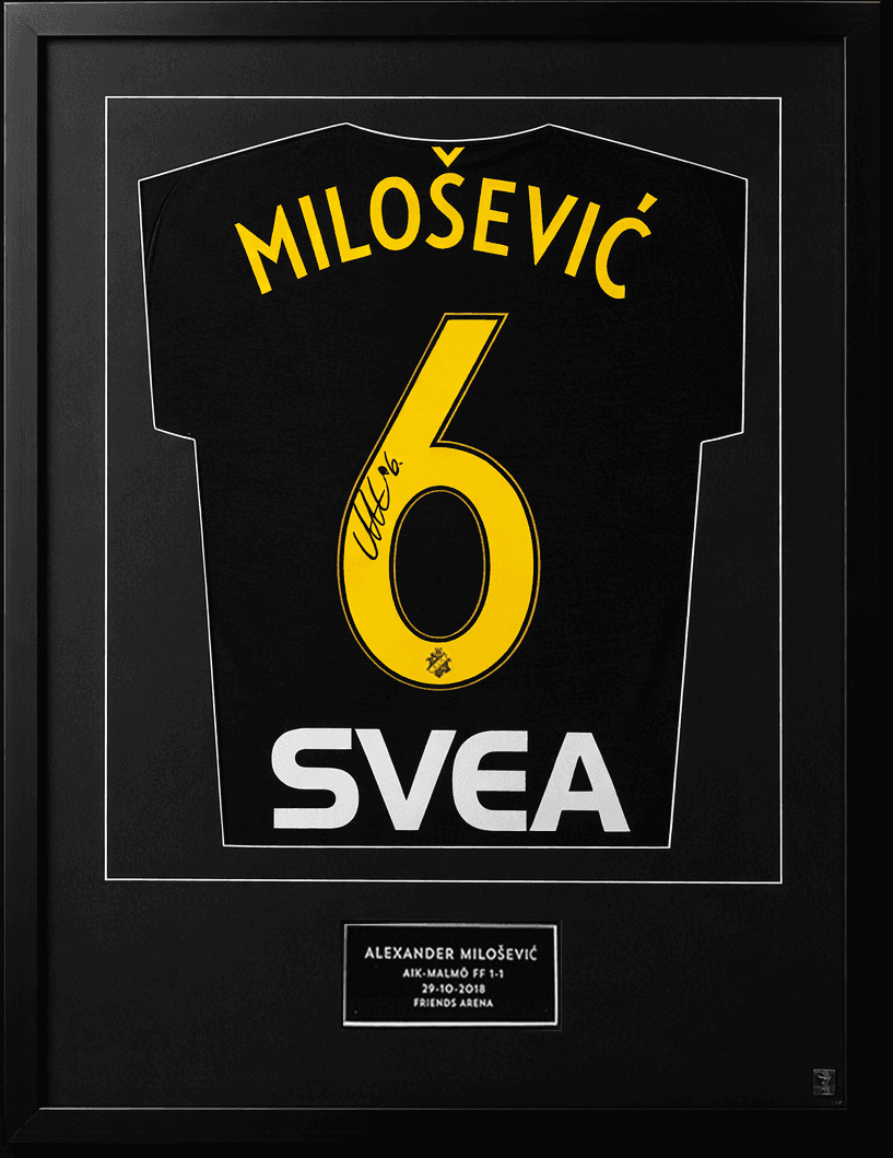 Alexander Milošević Signed Shirt – Football Memorabilia Frame