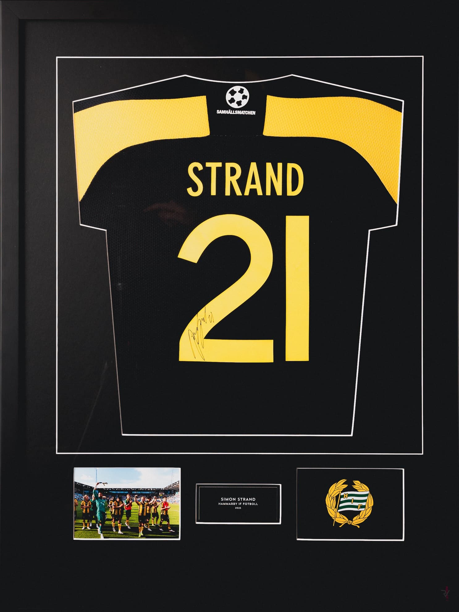 Jesper Strand Larsen Signed Shirt – Framed Football Memorabilia